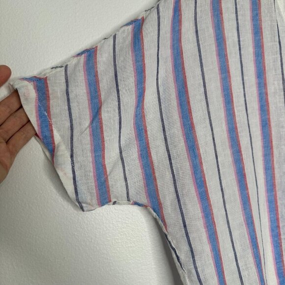 Rails Thea Tahiti Stripe Shirt Size S Cropped Tie Front - Picture 7 of 12